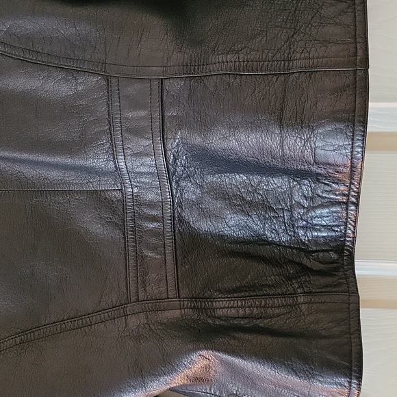 WILSON LEATHER 100% LEATHER SZ MED. BLACK ZIP UP JACKET WAIST LENGTH GOOD CONDI - Picture 7 of 12